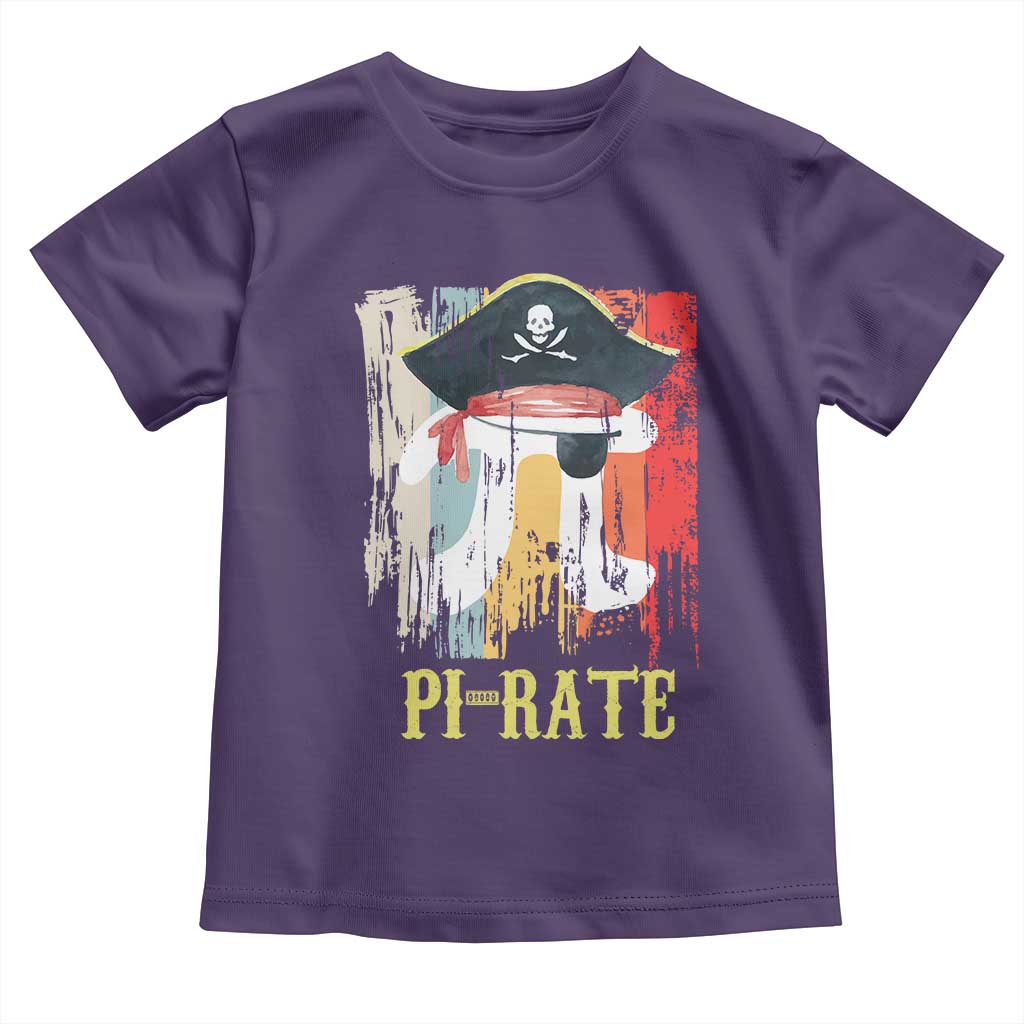 Funny Pi-rate Toddler T Shirt Pi Day Math Geek Pirate Lover