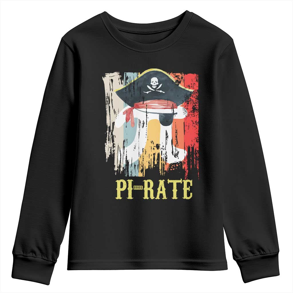 Funny Pi-rate Youth Sweatshirt Pi Day Math Geek Pirate Lover