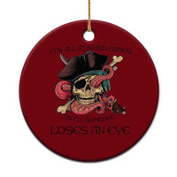 Funny Pirate Ceramic Ornament All Fun And Games Until Someone Loses an Eye - Wonder Print Shop