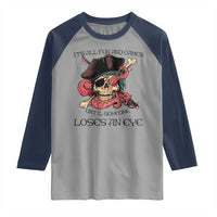 Funny Pirate Raglan Shirt All Fun And Games Until Someone Loses an Eye