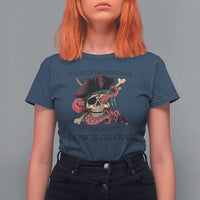 Funny Pirate T Shirt For Women All Fun And Games Until Someone Loses An Eye