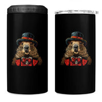Cute Groundhog 4 in 1 Can Cooler Tumbler Woodchuck Day Animal Lover