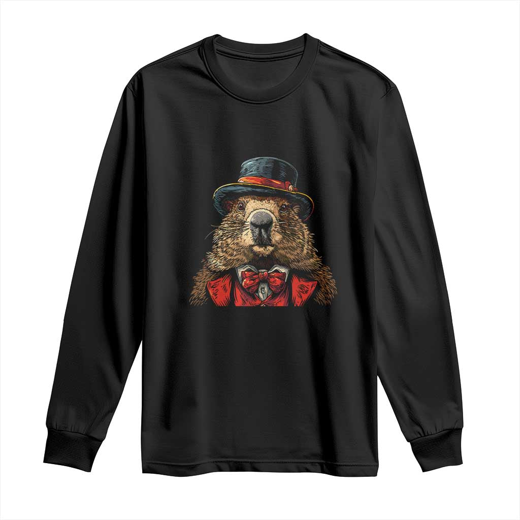 Cute Groundhog Long Sleeve Shirt Woodchuck Day Animal Lover