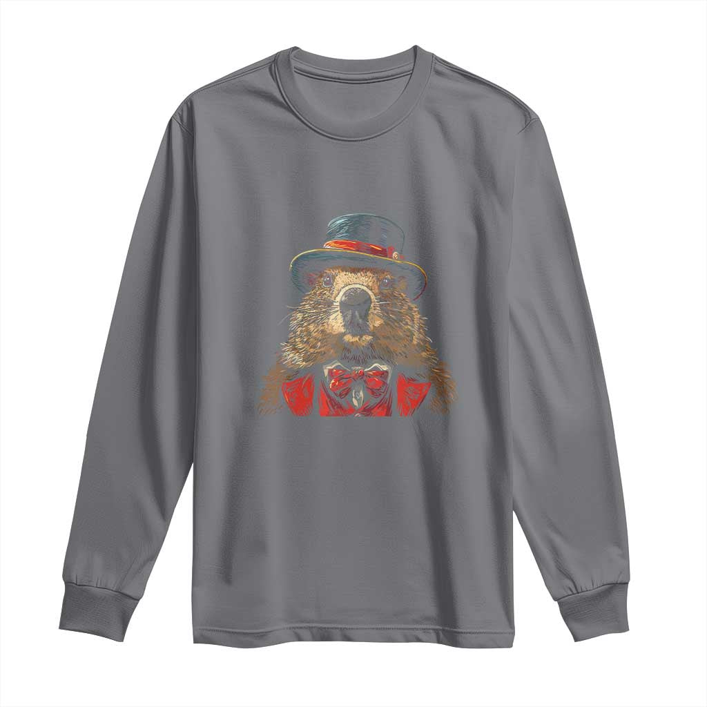 Cute Groundhog Long Sleeve Shirt Woodchuck Day Animal Lover