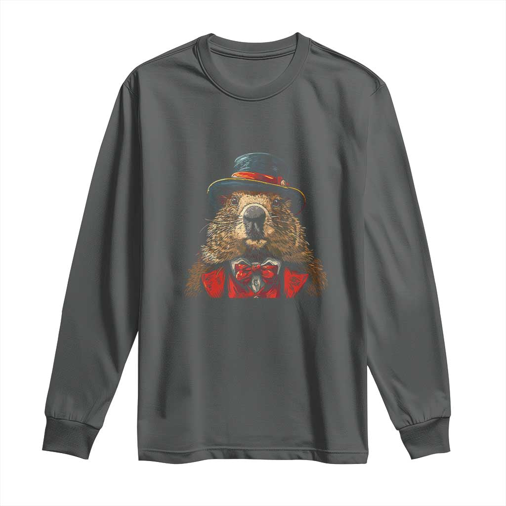Cute Groundhog Long Sleeve Shirt Woodchuck Day Animal Lover