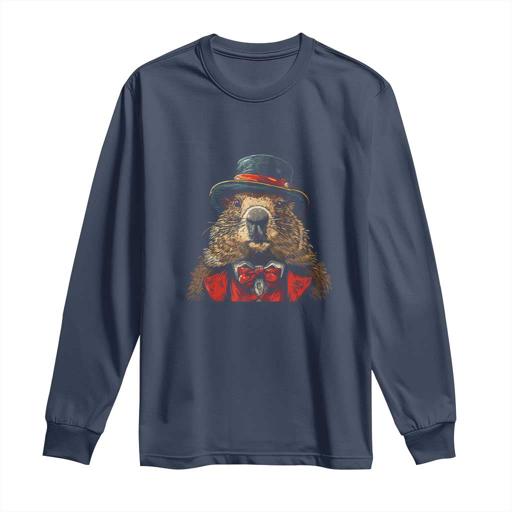 Cute Groundhog Long Sleeve Shirt Woodchuck Day Animal Lover