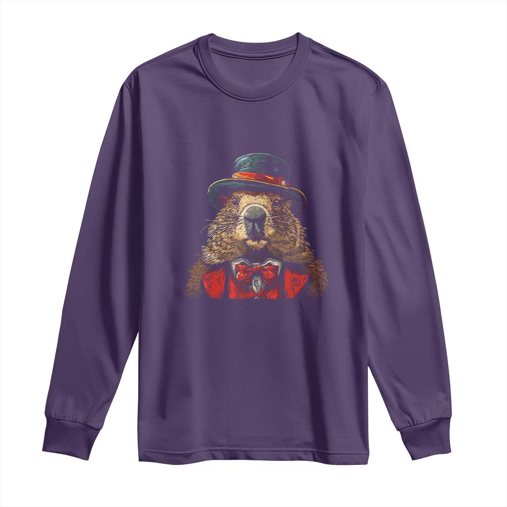 Cute Groundhog Long Sleeve Shirt Woodchuck Day Animal Lover
