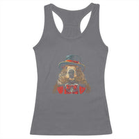 Cute Groundhog Racerback Tank Top Woodchuck Day Animal Lover