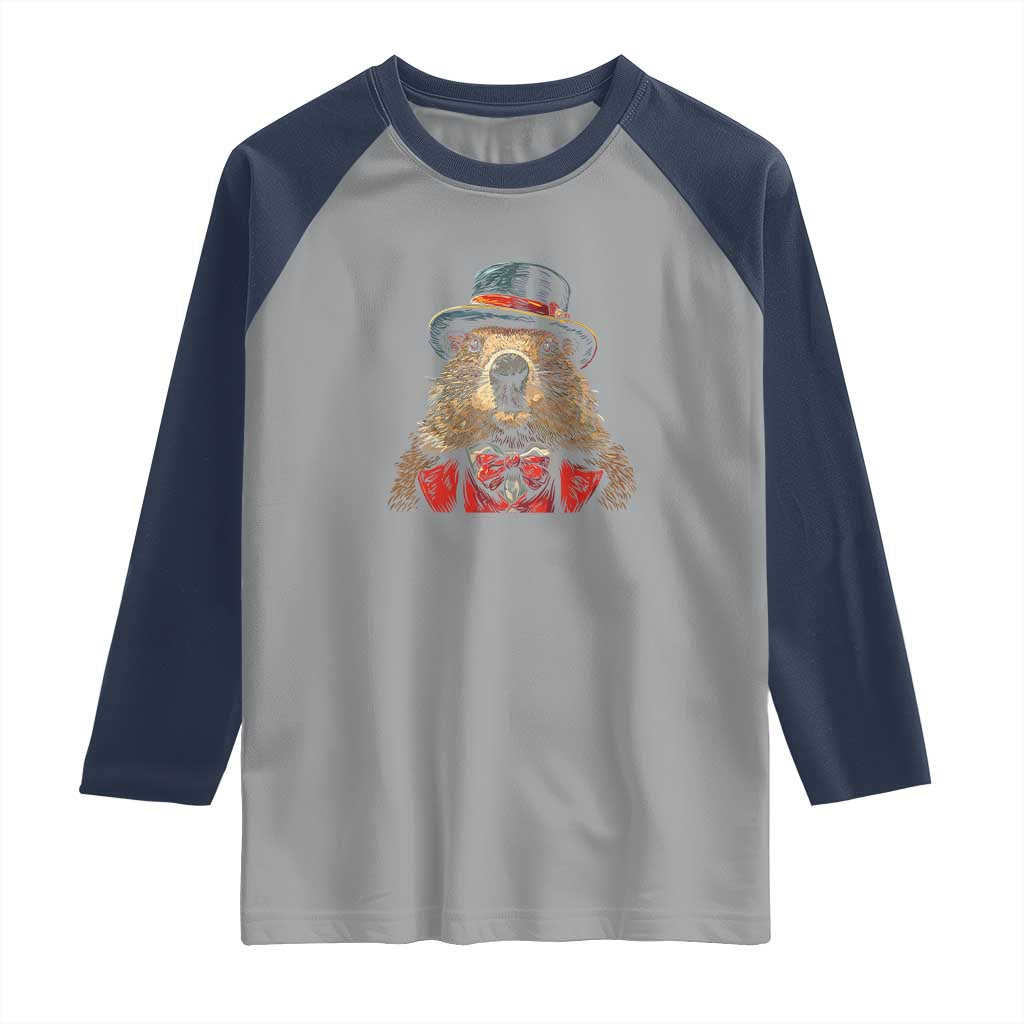Cute Groundhog Raglan Shirt Woodchuck Day Animal Lover
