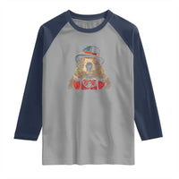 Cute Groundhog Raglan Shirt Woodchuck Day Animal Lover