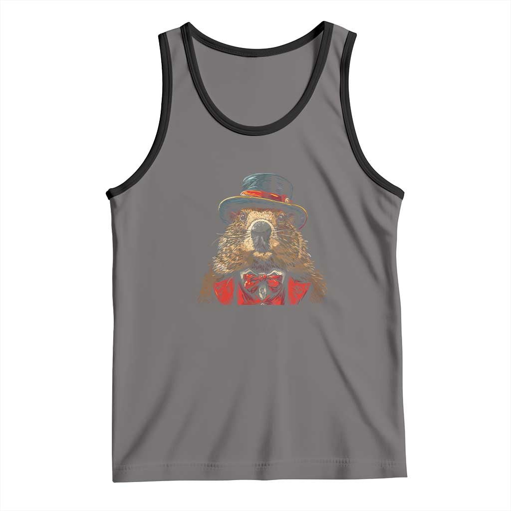 Cute Groundhog Tank Top Woodchuck Day Animal Lover