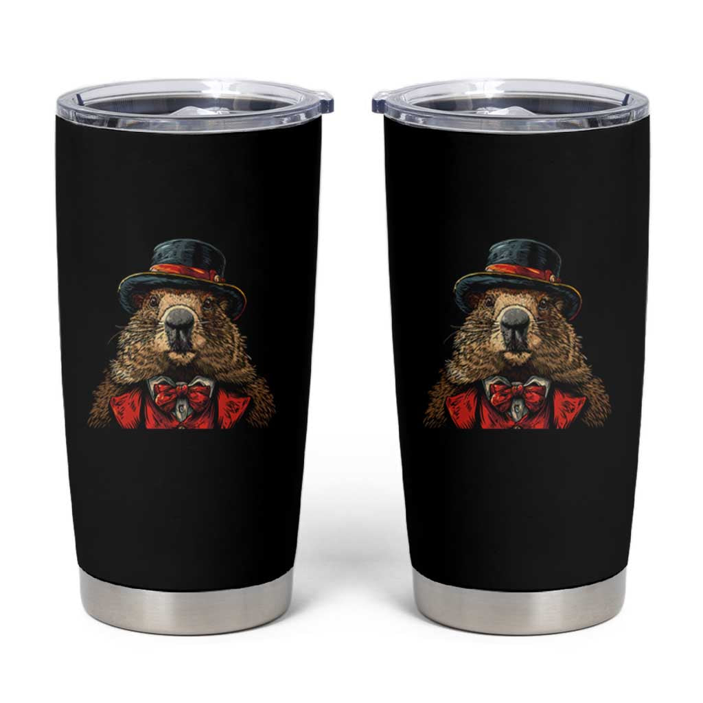 Cute Groundhog Tumbler Cup Woodchuck Day Animal Lover