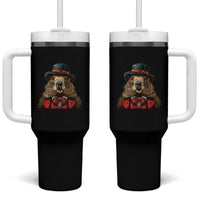 Cute Groundhog Tumbler With Handle Woodchuck Day Animal Lover