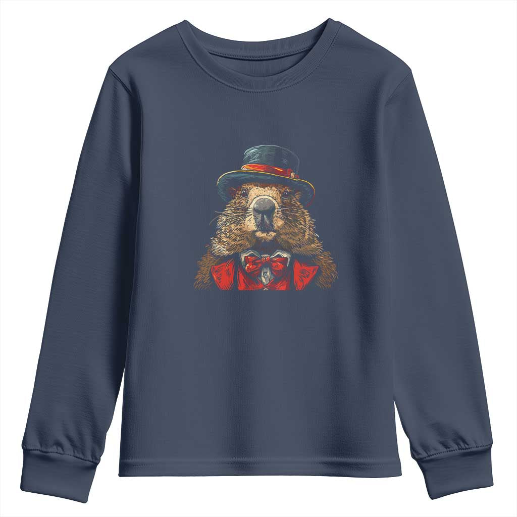 Cute Groundhog Youth Sweatshirt Woodchuck Day Animal Lover