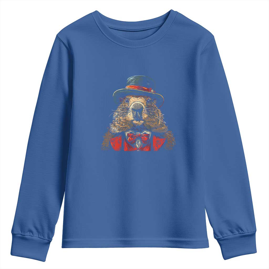 Cute Groundhog Youth Sweatshirt Woodchuck Day Animal Lover