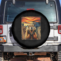 Funny Scream Groundhog Spare Tire Cover Woddchuck Day