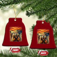 Funny Scream Groundhog Ceramic Ornament Woddchuck Day - Wonder Print Shop