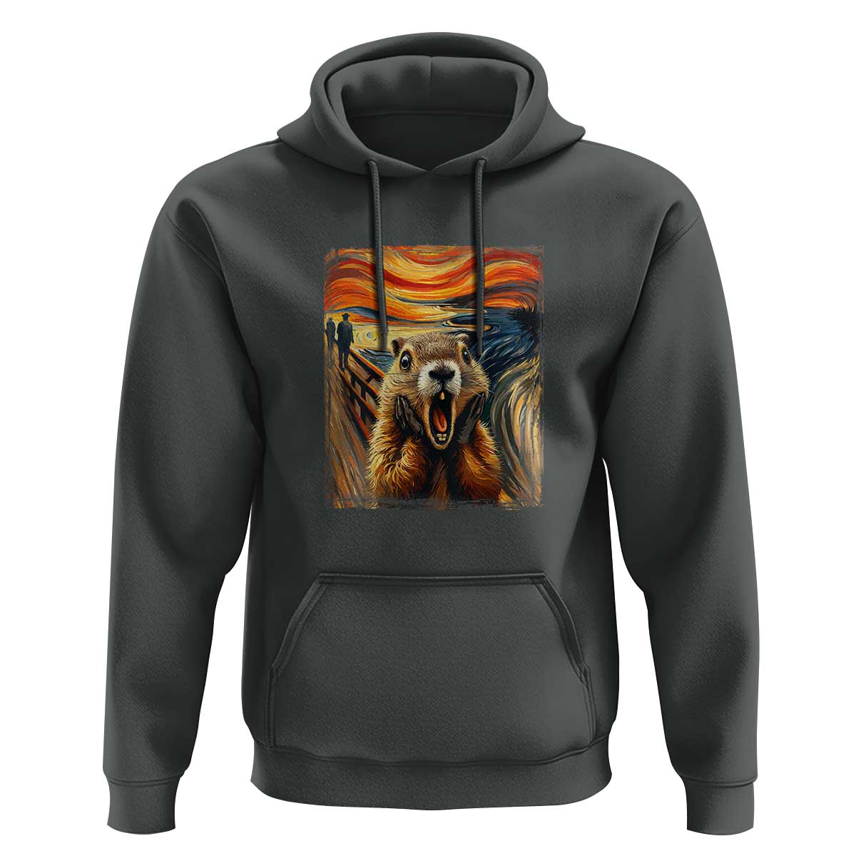 Funny Scream Groundhog Hoodie Woddchuck Day