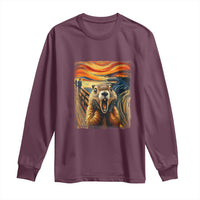 Funny Scream Groundhog Long Sleeve Shirt Woddchuck Day