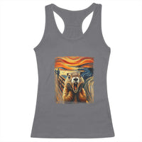 Funny Scream Groundhog Racerback Tank Top Woddchuck Day