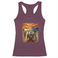 Funny Scream Groundhog Racerback Tank Top Woddchuck Day