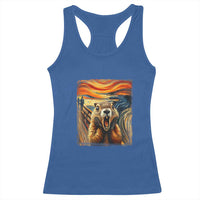 Funny Scream Groundhog Racerback Tank Top Woddchuck Day