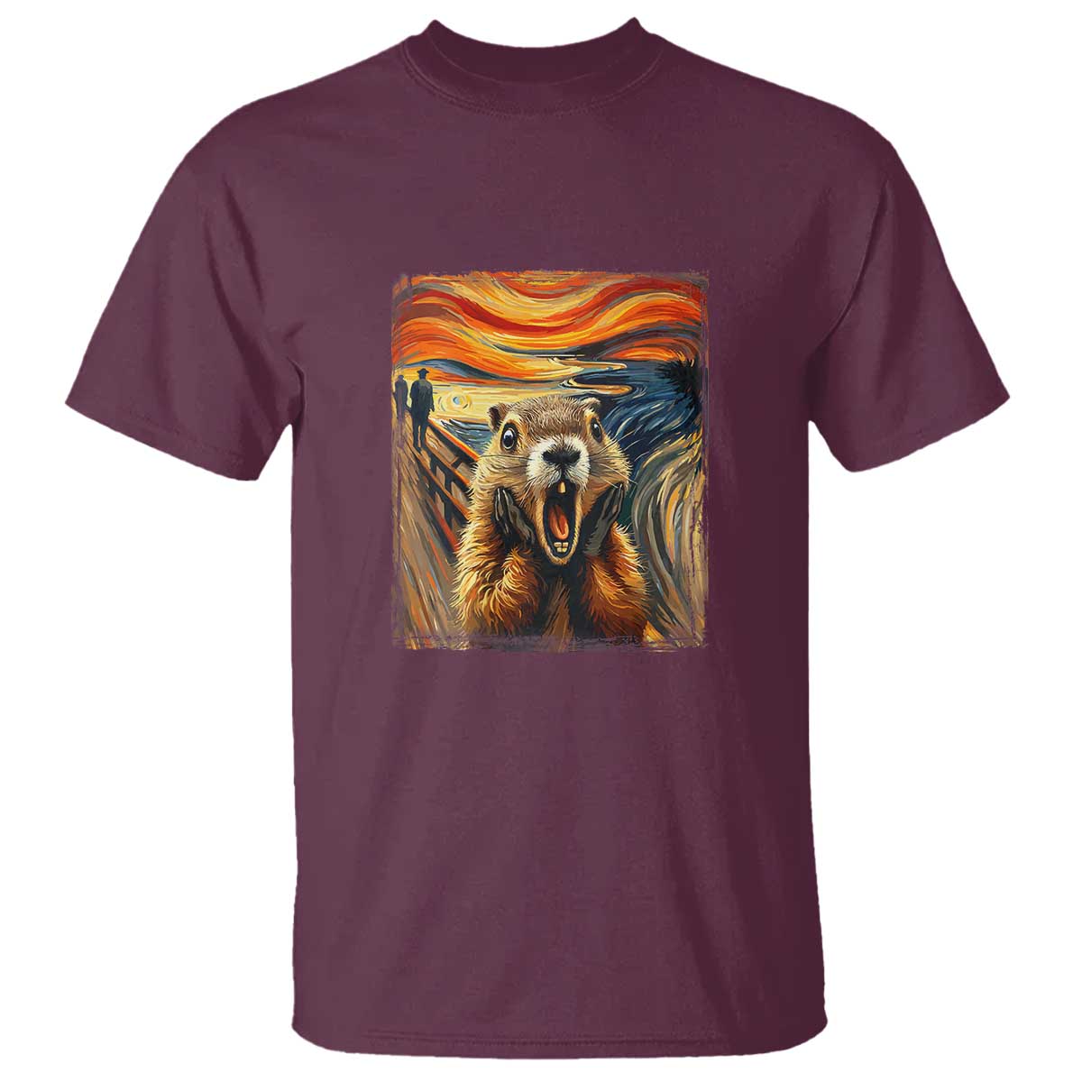 Funny Scream Groundhog T Shirt Woddchuck Day