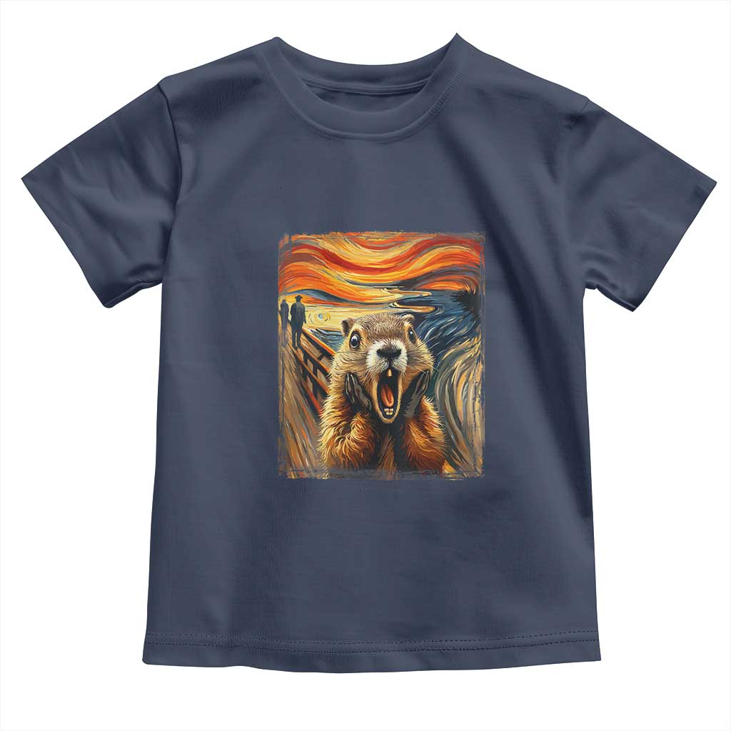 Funny Scream Groundhog Toddler T Shirt Woddchuck Day