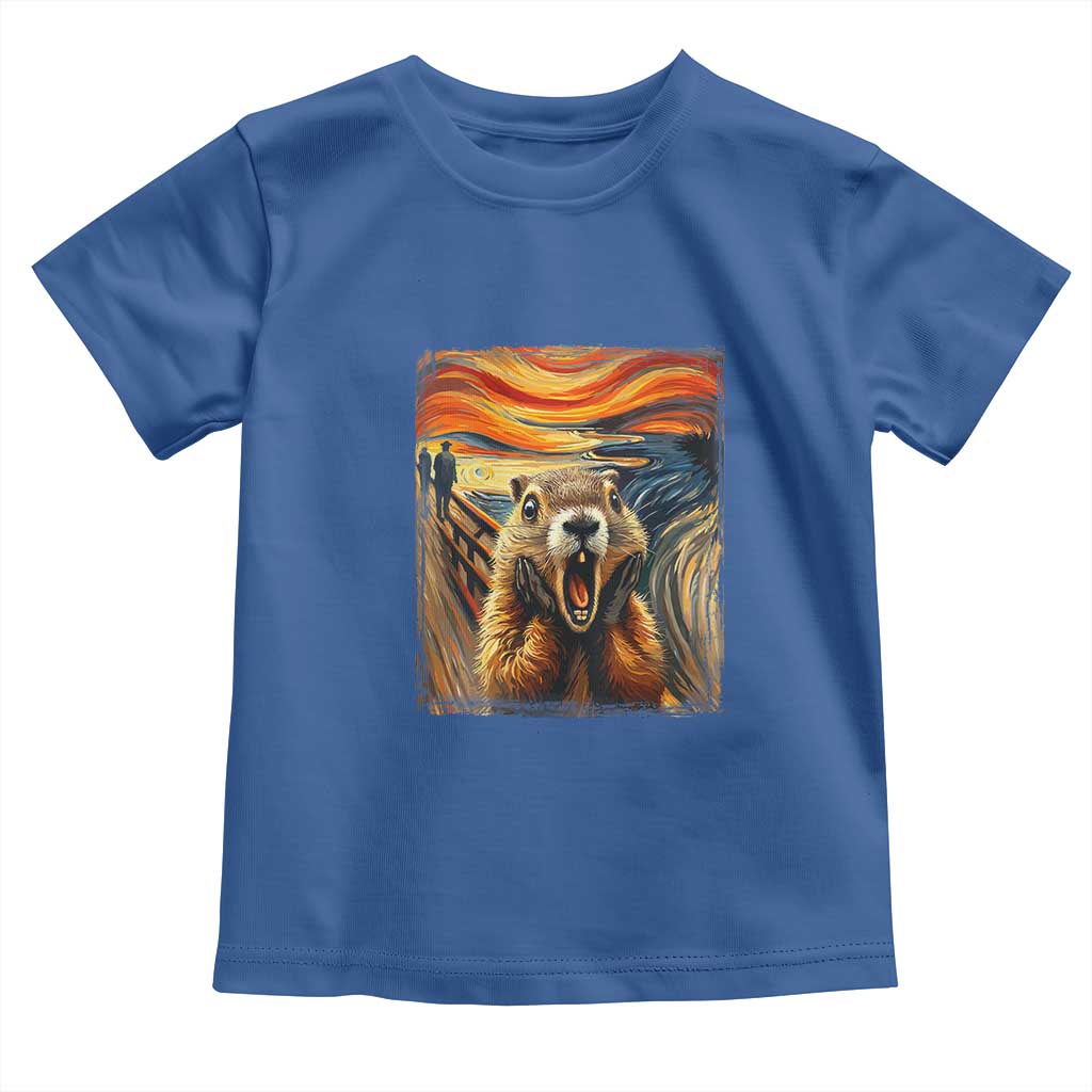 Funny Scream Groundhog Toddler T Shirt Woddchuck Day