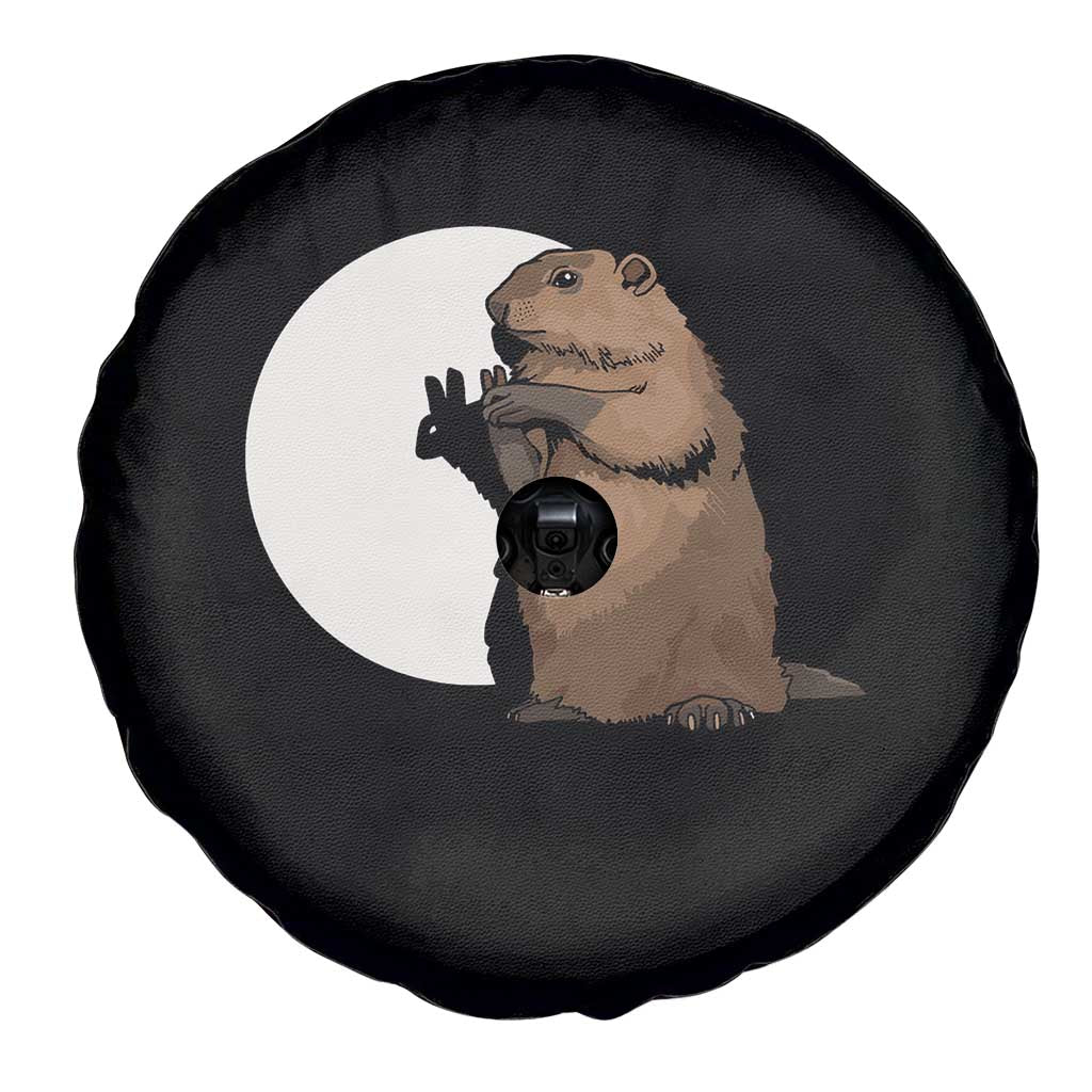 Groundhog Shadow Meteorlogy Spare Tire Cover Woodchuck Puppet Funny Gift
