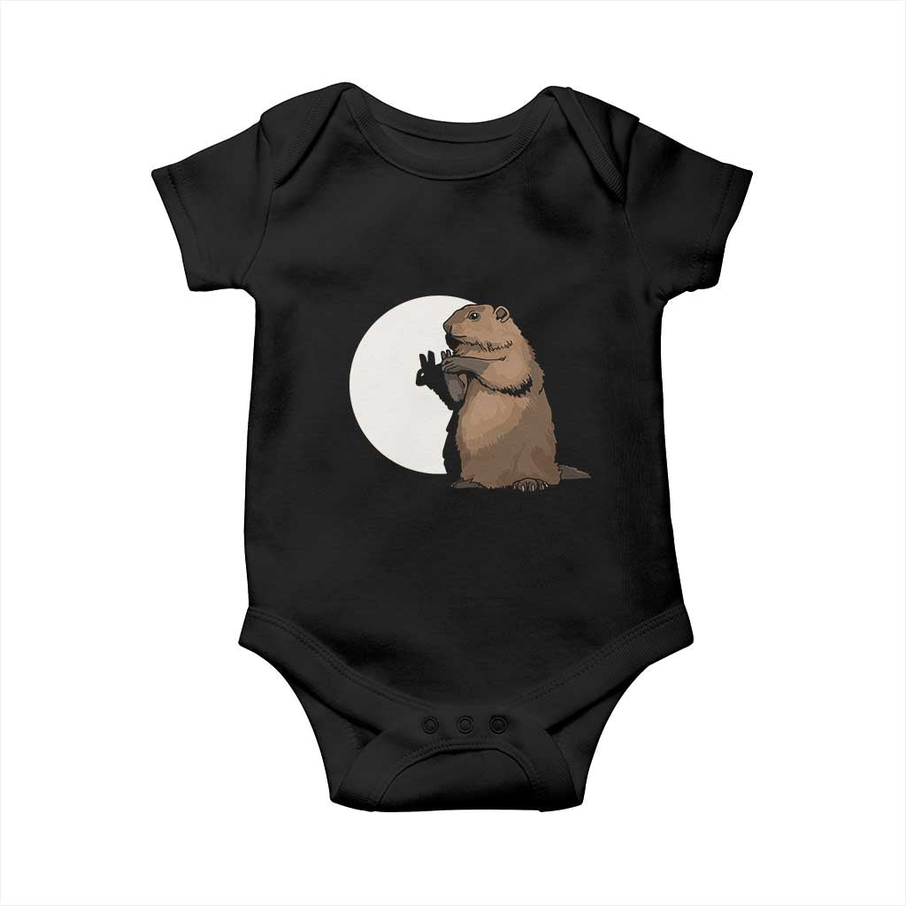 Groundhog Shadow Meteorlogy Baby Onesie Woodchuck Puppet Funny Gift