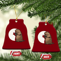 Groundhog Shadow Meteorlogy Ceramic Ornament Woodchuck Puppet Funny Gift - Wonder Print Shop