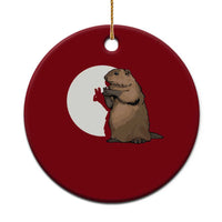 Groundhog Shadow Meteorlogy Ceramic Ornament Woodchuck Puppet Funny Gift - Wonder Print Shop
