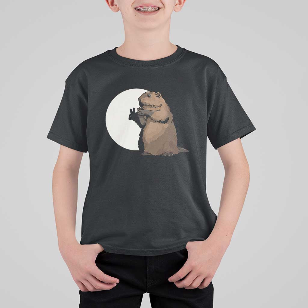 Groundhog Shadow Meteorlogy T Shirt For Kid Woodchuck Puppet Funny Gift