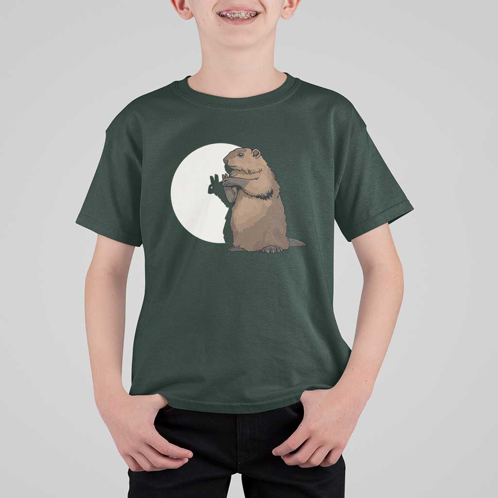 Groundhog Shadow Meteorlogy T Shirt For Kid Woodchuck Puppet Funny Gift