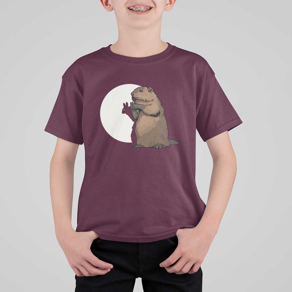 Groundhog Shadow Meteorlogy T Shirt For Kid Woodchuck Puppet Funny Gift