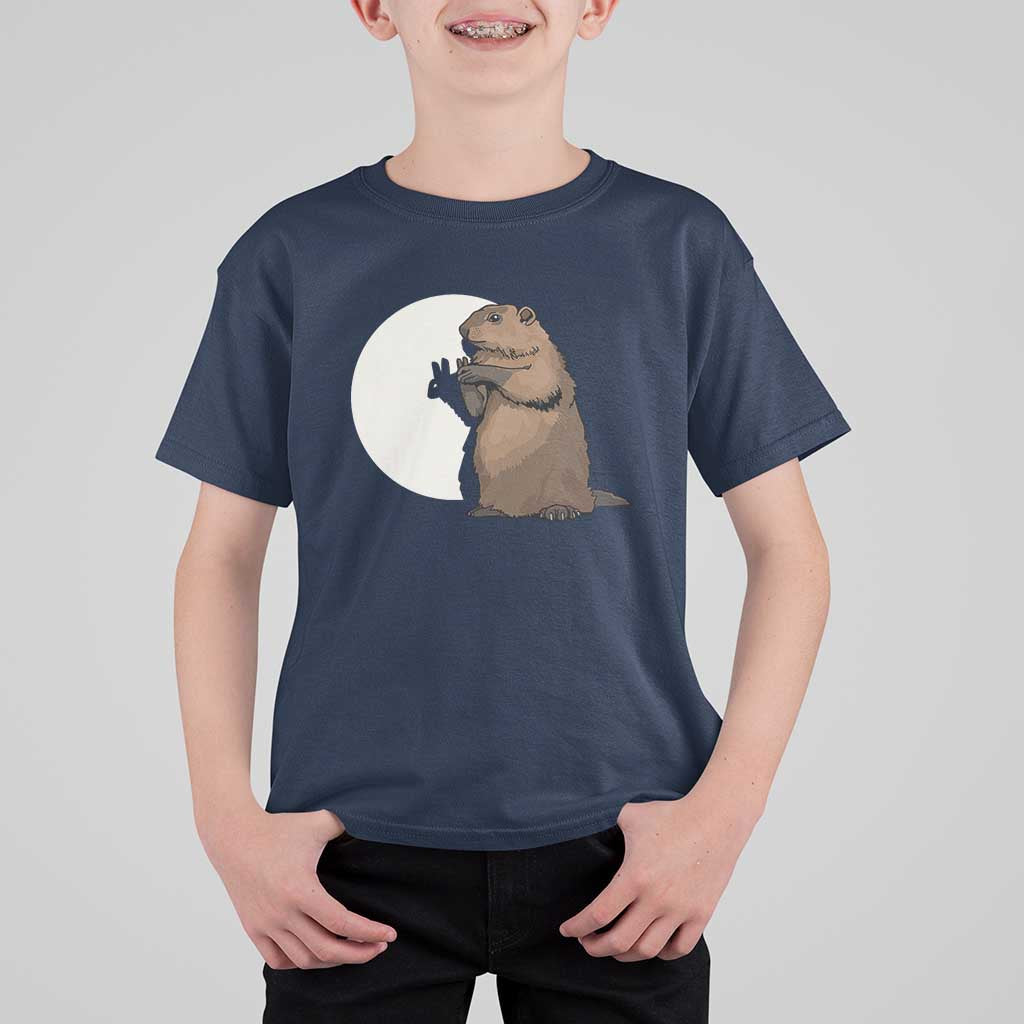 Groundhog Shadow Meteorlogy T Shirt For Kid Woodchuck Puppet Funny Gift