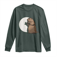 Groundhog Shadow Meteorlogy Long Sleeve Shirt Woodchuck Puppet Funny Gift