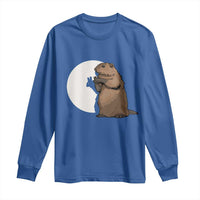 Groundhog Shadow Meteorlogy Long Sleeve Shirt Woodchuck Puppet Funny Gift