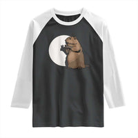 Groundhog Shadow Meteorlogy Raglan Shirt Woodchuck Puppet Funny Gift