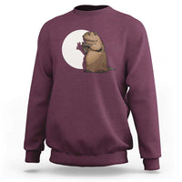 Groundhog Shadow Meteorlogy Sweatshirt Woodchuck Puppet Funny Gift
