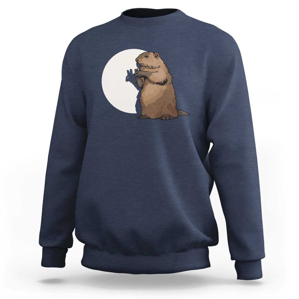Groundhog Shadow Meteorlogy Sweatshirt Woodchuck Puppet Funny Gift