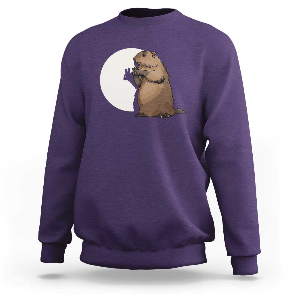 Groundhog Shadow Meteorlogy Sweatshirt Woodchuck Puppet Funny Gift