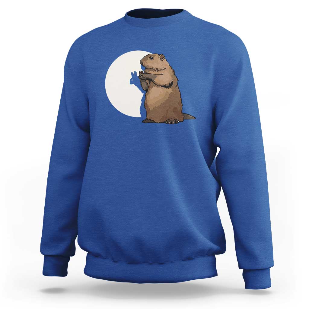 Groundhog Shadow Meteorlogy Sweatshirt Woodchuck Puppet Funny Gift