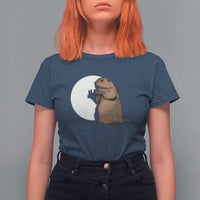 Groundhog Shadow Meteorlogy T Shirt For Women Woodchuck Puppet Funny Gift