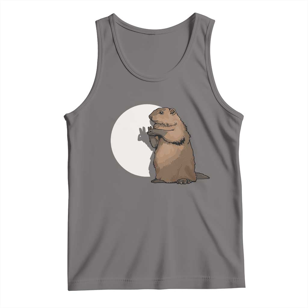 Groundhog Shadow Meteorlogy Tank Top Woodchuck Puppet Funny Gift