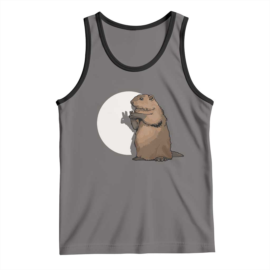 Groundhog Shadow Meteorlogy Tank Top Woodchuck Puppet Funny Gift