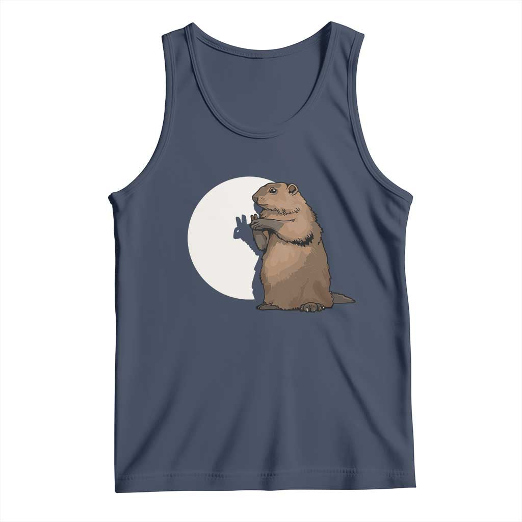 Groundhog Shadow Meteorlogy Tank Top Woodchuck Puppet Funny Gift