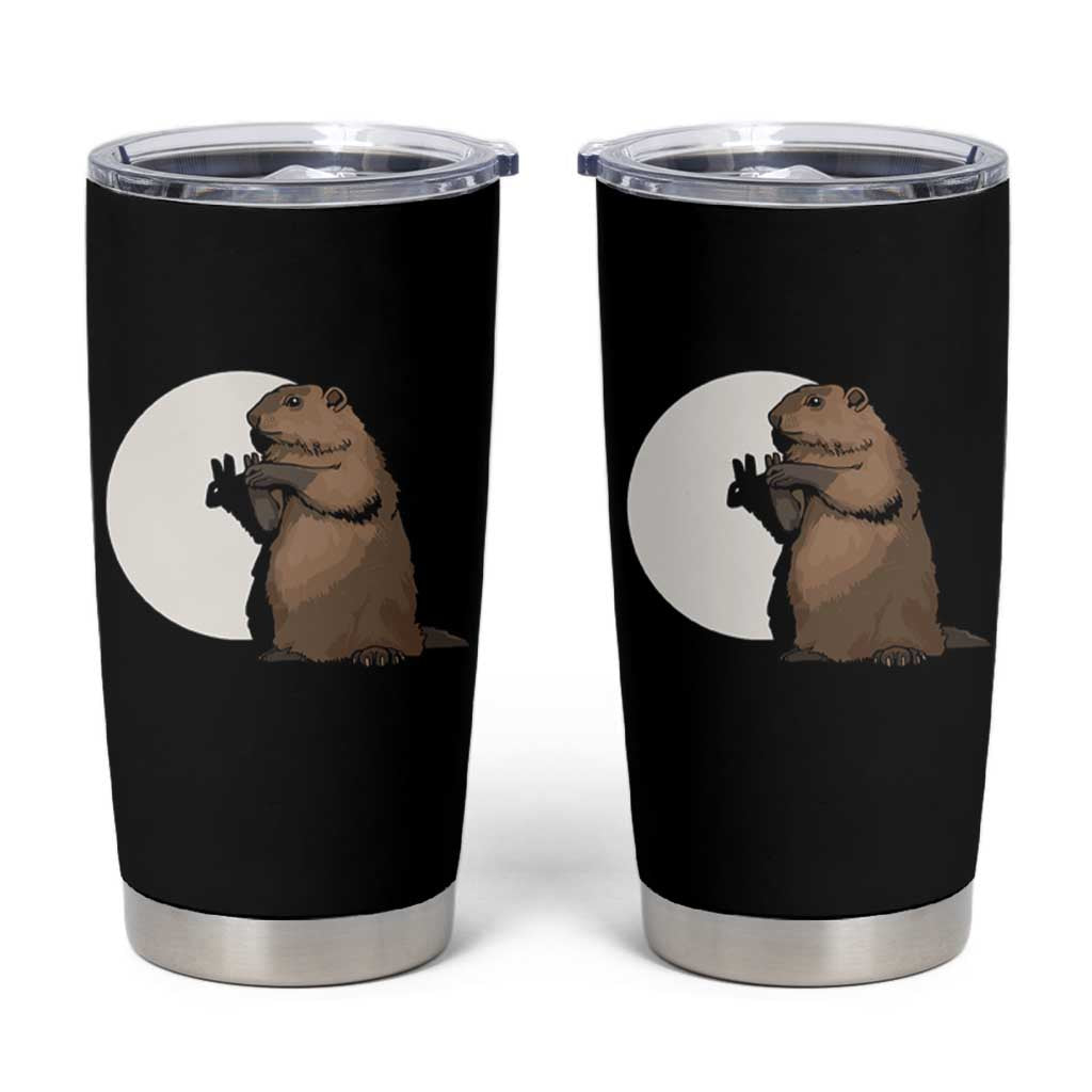 Groundhog Shadow Meteorlogy Tumbler Cup Woodchuck Puppet Funny Gift