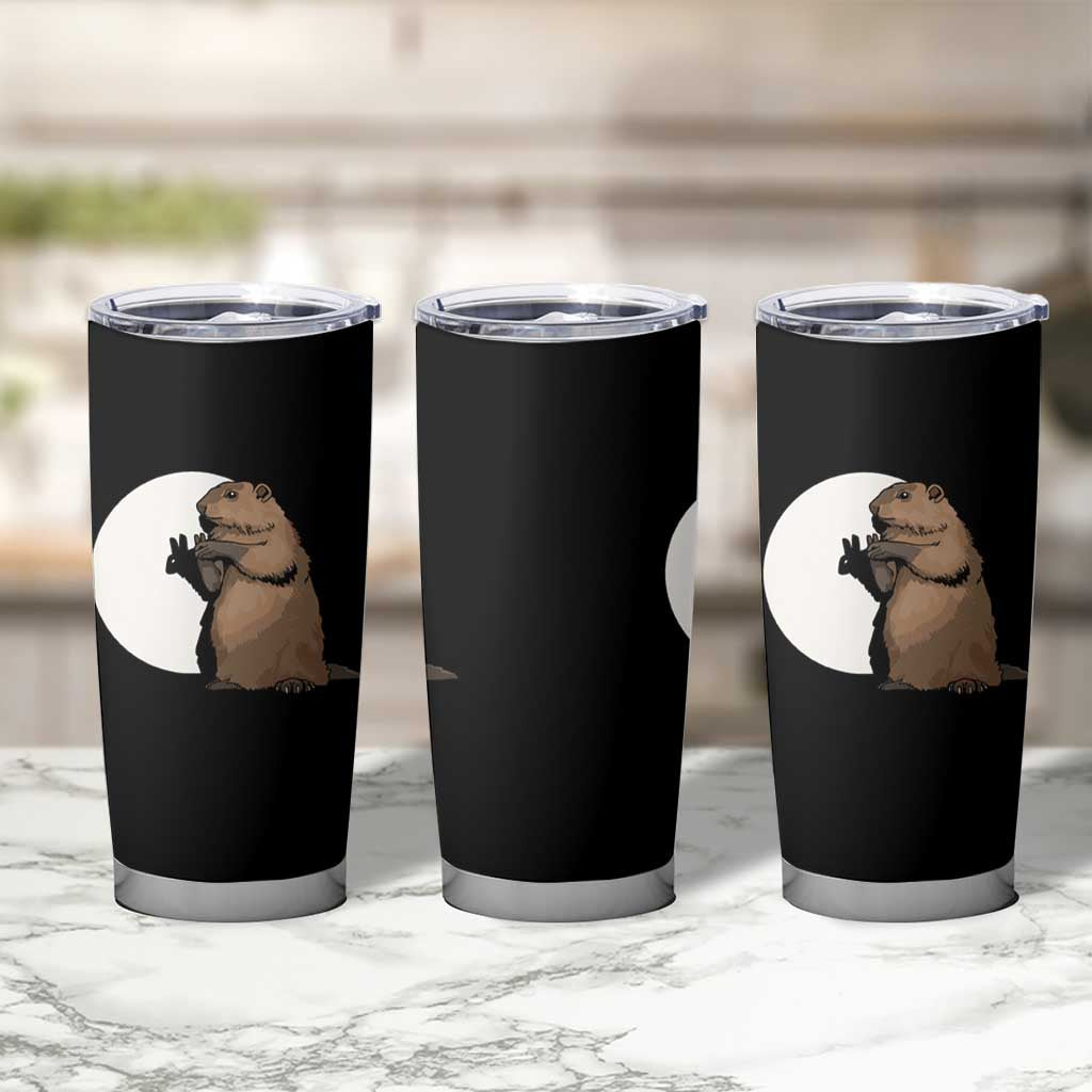 Groundhog Shadow Meteorlogy Tumbler Cup Woodchuck Puppet Funny Gift